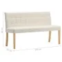 Banco de terciopelo crema 140 cm de vidaXL, Bancos para recibidores y almacenamiento - Ref: Foro24-288577, Precio: 253,36 €, ...
