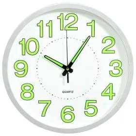 Reloj de pared luminoso blanco 30 cm de vidaXL, Relojes de pared - Ref: Foro24-325167, Precio: 43,04 €, Descuento: %