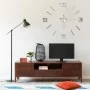 Reloj 3D de pared con diseño moderno plateado 100 cm XXL de vidaXL, Relojes de pared - Ref: Foro24-325158, Precio: 19,40 €, D...