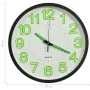 Reloj de pared luminoso negro 30 cm de vidaXL, Relojes de pared - Ref: Foro24-325166, Precio: 42,80 €, Descuento: %