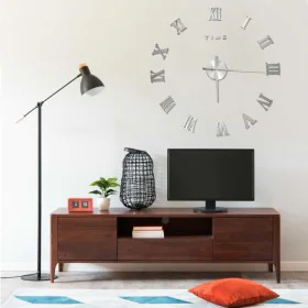 3D Wanduhr mit modernem silbernen Design 100 cm XXL von vidaXL, Wanduhren - Ref: Foro24-325161, Preis: 16,15 €, Rabatt: %