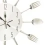 Reloj de pared diseño cuchara y tenedor plateado 31 cm aluminio de vidaXL, Relojes de pared - Ref: Foro24-325162, Precio: 24,...