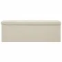 Cream White Faux Linen Folding Storage Bench by vidaXL, Benches for halls and storage - Ref: Foro24-338792, Price: 60,34 €, D...