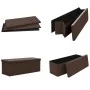 Banco con almacenaje plegable marrón PVC de vidaXL, Bancos para recibidores y almacenamiento - Ref: Foro24-338798, Precio: 59...