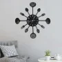 Reloj de pared diseño cuchara y tenedor negro 40 cm aluminio de vidaXL, Relojes de pared - Ref: Foro24-325163, Precio: 30,58 ...
