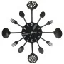 Reloj de pared diseño cuchara y tenedor negro 40 cm aluminio de vidaXL, Relojes de pared - Ref: Foro24-325163, Precio: 30,58 ...