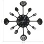 Reloj de pared diseño cuchara y tenedor negro 40 cm aluminio de vidaXL, Relojes de pared - Ref: Foro24-325163, Precio: 30,58 ...