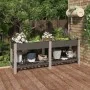 Arriate de jardín con estante WPC gris 200x50x75 cm de vidaXL, Maceteros y jardineras - Ref: Foro24-362573, Precio: 235,87 €,...