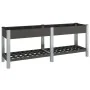 Arriate de jardín con estante WPC gris 200x50x75 cm de vidaXL, Maceteros y jardineras - Ref: Foro24-362573, Precio: 235,87 €,...