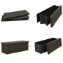 Banco de almacenamiento plegable lino sintético marrón oscuro by vidaXL, Benches for halls and storage - Ref: Foro24-338794, ...