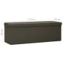 Banco de almacenamiento plegable lino sintético marrón oscuro by vidaXL, Benches for halls and storage - Ref: Foro24-338794, ...