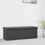 Banco con almacenaje plegable gris PVC de vidaXL, Bancos para recibidores y almacenamiento - Ref: Foro24-338799, Precio: 59,9...