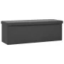 Banco con almacenaje plegable gris PVC de vidaXL, Bancos para recibidores y almacenamiento - Ref: Foro24-338799, Precio: 59,9...