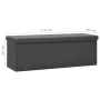 Gray PVC folding storage bench by vidaXL, Benches for halls and storage - Ref: Foro24-338799, Price: 59,93 €, Discount: %