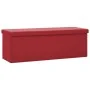 Banco con almacenaje plegable rojo vino tinto PVC de vidaXL, Bancos para recibidores y almacenamiento - Ref: Foro24-338800, P...