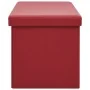 Bank mit klappbarem Stauraum aus rotem, weinrotem PVC von vidaXL, Bänke für Hallen und Lager - Ref: Foro24-338800, Preis: 57,...