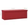 Bank mit klappbarem Stauraum aus rotem, weinrotem PVC von vidaXL, Bänke für Hallen und Lager - Ref: Foro24-338800, Preis: 57,...