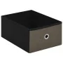 Banco de almacenaje plegable lino sintético marrón 76x38x38 cm de vidaXL, Bancos para recibidores y almacenamiento - Ref: For...