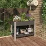 Arriate de jardín con estante WPC gris 100x50x75 cm de vidaXL, Maceteros y jardineras - Ref: Foro24-362569, Precio: 111,99 €,...