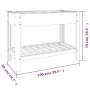 Arriate de jardín con estante WPC gris 100x50x75 cm de vidaXL, Maceteros y jardineras - Ref: Foro24-362569, Precio: 111,99 €,...