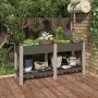 Arriate de jardín con estante WPC gris 150x50x75 cm de vidaXL, Maceteros y jardineras - Ref: Foro24-362571, Precio: 135,33 €,...