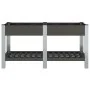 Arriate de jardín con estante WPC gris 150x50x75 cm de vidaXL, Maceteros y jardineras - Ref: Foro24-362571, Precio: 135,33 €,...