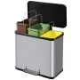Hailo Cubo de basura pedal Oko Trio Plus talla L plata 3x9 l 0633-220 de Hailo, Cubos de la basura y papeleras - Ref: Foro24-...