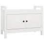 Hall bench solid white pine wood 80x40x60 cm by vidaXL, Benches for halls and storage - Ref: Foro24-821780, Price: 96,46 €, D...