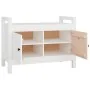 Hall bench solid white pine wood 80x40x60 cm by vidaXL, Benches for halls and storage - Ref: Foro24-821780, Price: 96,46 €, D...