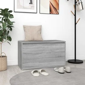 Bank hallway plywood gray Sonoma 80x40x45 cm by vidaXL, Benches for halls and storage - Ref: Foro24-816048, Price: 57,54 €, D...