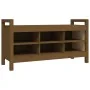 Flurbank aus massivem Kiefernholz honigbraun 110x40x60 cm von vidaXL, Bänke für Hallen und Lager - Ref: Foro24-821792, Preis:...