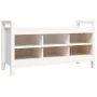 Hall bench solid white pine wood 110x40x60 cm by vidaXL, Benches for halls and storage - Ref: Foro24-821790, Price: 110,16 €,...