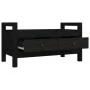 Banco de recibidor madera maciza de pino negro 80x40x43 cm de vidaXL, Bancos para recibidores y almacenamiento - Ref: Foro24-...