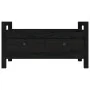 Banco de recibidor madera maciza de pino negro 80x40x43 cm de vidaXL, Bancos para recibidores y almacenamiento - Ref: Foro24-...