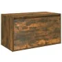 Banco pasillo madera contrachapada roble ahumado 80x40x45 cm de vidaXL, Bancos para recibidores y almacenamiento - Ref: Foro2...