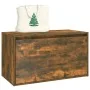 Banco pasillo madera contrachapada roble ahumado 80x40x45 cm de vidaXL, Bancos para recibidores y almacenamiento - Ref: Foro2...