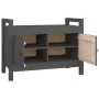Solid pine wood hallway bench 80x40x60 cm by vidaXL, Benches for halls and storage - Ref: Foro24-821781, Price: 107,10 €, Dis...