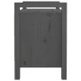 Banco de recibidor madera maciza de pino gris 80x40x60 cm de vidaXL, Bancos para recibidores y almacenamiento - Ref: Foro24-8...