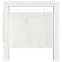 Flurbank aus massivem weißem Kiefernholz, 80 x 40 x 43 cm von vidaXL, Bänke für Hallen und Lager - Ref: Foro24-821785, Preis:...