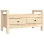 Solid pine wood hall bench 80x40x43 cm by vidaXL, Benches for halls and storage - Ref: Foro24-821784, Price: 66,24 €, Discoun...