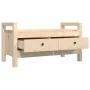 Solid pine wood hall bench 80x40x43 cm by vidaXL, Benches for halls and storage - Ref: Foro24-821784, Price: 66,24 €, Discoun...