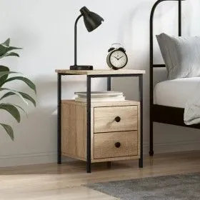 Mesita de noche madera de ingeniería roble Sonoma 34x35,5x50 cm de vidaXL, Mesitas de noche - Ref: Foro24-826015, Precio: 52,...