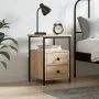 Engineered wood nightstand in Sonoma oak, measuring 34x35.5x50 cm. by vidaXL, Nightstands - Ref: Foro24-826015, Price: 52,14 ...
