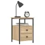 Engineered wood nightstand in Sonoma oak, measuring 34x35.5x50 cm. by vidaXL, Nightstands - Ref: Foro24-826015, Price: 52,14 ...