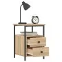 Engineered wood nightstand in Sonoma oak, measuring 34x35.5x50 cm. by vidaXL, Nightstands - Ref: Foro24-826015, Price: 52,14 ...