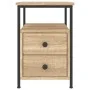 Engineered wood nightstand in Sonoma oak, measuring 34x35.5x50 cm. by vidaXL, Nightstands - Ref: Foro24-826015, Price: 52,14 ...