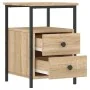 Engineered wood nightstand in Sonoma oak, measuring 34x35.5x50 cm. by vidaXL, Nightstands - Ref: Foro24-826015, Price: 52,14 ...