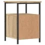 Engineered wood nightstand in Sonoma oak, measuring 34x35.5x50 cm. by vidaXL, Nightstands - Ref: Foro24-826015, Price: 52,14 ...
