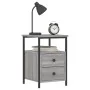 Mesita de noche madera de ingeniería gris Sonoma 34x35,5x50 cm de vidaXL, Mesitas de noche - Ref: Foro24-826019, Precio: 47,3...