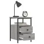 Mesita de noche madera de ingeniería gris Sonoma 34x35,5x50 cm de vidaXL, Mesitas de noche - Ref: Foro24-826019, Precio: 47,3...